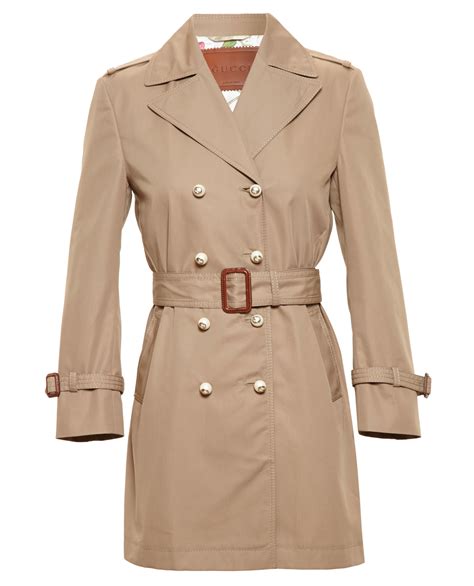 gucci leather trench coat|gucci coat with pearl buttons.